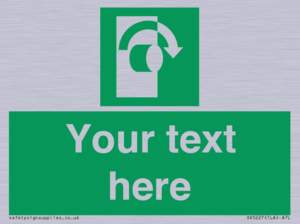 Custom Turn Clockwise Sign